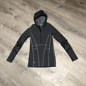 Grey Athleta long sleeve shirt with hood